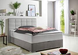 Boxspringbett MAINTAL, grau (hellgrau), L:210cm,