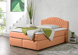 Boxspringbett MAINTAL, orange (terra),