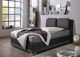 Boxspringbett MAINTAL, schwarz (anthrazit,