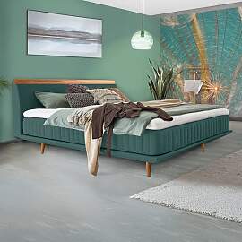 Boxspringbett Mavilla Eiche Webstoff