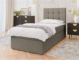 Boxspringbett mit Bettkasten Cinema Single Boucle