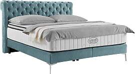 Boxspringbett Queen in Smaragdgrün ca. 160x200cm