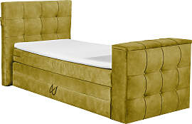Boxspringbett "Richmond", gelb (okra),