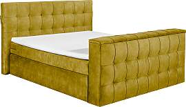 Boxspringbett "Richmond", gelb (okra),