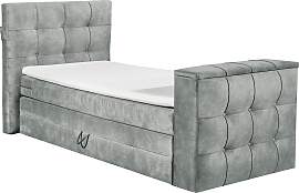 Boxspringbett "Richmond", grau, B:134cm