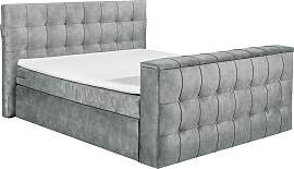 Boxspringbett "Richmond", grau, B:203cm