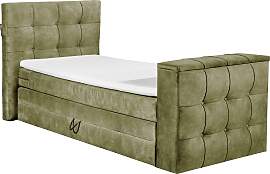 Boxspringbett "Richmond", grün (olive), 