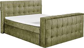 Boxspringbett "Richmond", grün (olive), 