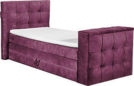 Boxspringbett "Richmond", rot (burgund), 
