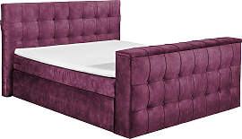 Boxspringbett "Richmond", rot (burgund), 