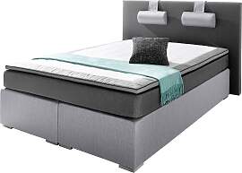 Boxspringbett "Rick", grau (3