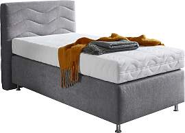 Boxspringbett "Sigma", grau, B:105cm