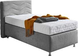 Boxspringbett "Sigma", grau, B:135cm