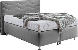 Boxspringbett "Sigma", grau, B:155cm
