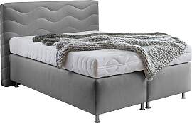 Boxspringbett "Sigma", grau, B:155cm