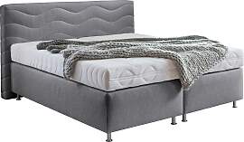 Boxspringbett "Sigma", grau, B:175cm