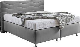 Boxspringbett "Sigma", grau, B:195cm