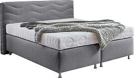 Boxspringbett "Sigma", grau, B:195cm