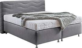 Boxspringbett "Sigma", grau, B:195cm