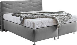 Boxspringbett "Sigma", grau, B:195cm
