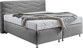 Boxspringbett "Sigma", grau, B:195cm