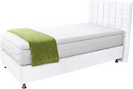 Boxspringbett, weiß, B:105cm L:210cm,