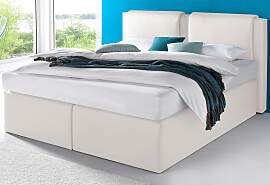 Boxspringbett, weiß, Liegefläche B/L: 180cm x