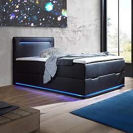 Boxspringbett Xaya Kunstleder mit Beleuchtung und
