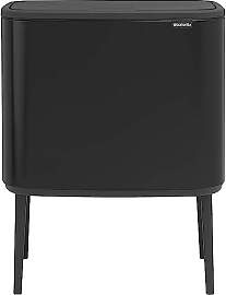 Brabantia 316067 Abfalleimer, Edelstahl, Schwarz,