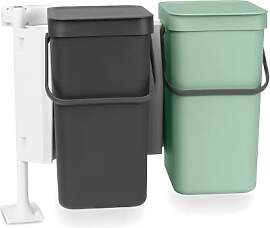 Brabantia Sort and Go Einbaubehälter, 2 x 12 l,