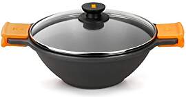 BRA Efficient | Wok-Pfanne, konkaver Kochtopf, mit 