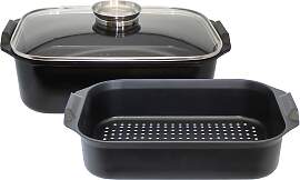 Bräter ELO "Duo Vital", schwarz, B:27cm 