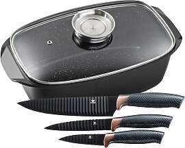 Bräter KING "5 Liter", schwarz, B:23cm