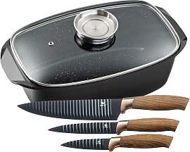 Bräter KING "5 Liter", schwarz, B:23cm