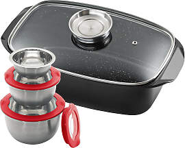 Bräter KING "5 Liter", schwarz, B:23cm