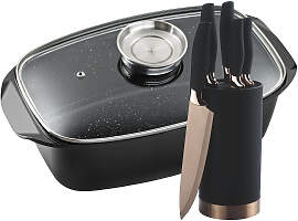 Bräter KING "5 Liter", schwarz, B:23cm