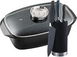 Bräter KING "5 Liter", schwarz, B:23cm