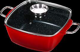 Bräter KING "7 L, Aluguss", rot, B:28cm 