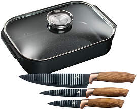 Bräter KING, braun (holzfarben), B:26cm H:8,5cm