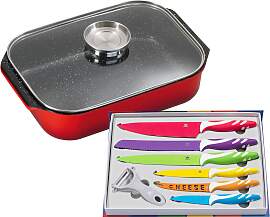 Bräter KING, bunt, B:26cm H:8,5cm L:40cm, Töpfe, 