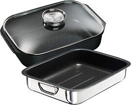 Bräter KING, schwarz, B:26cm H:8,5cm L:40cm,