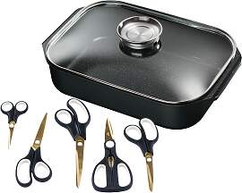 Bräter KING, schwarz, B:26cm H:8,5cm L:40cm,