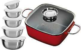 Bräter KING, silber (edelstahlfarben), B:38cm