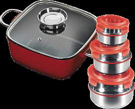 Bräter KING, silber (edelstahlfarben), B:38cm