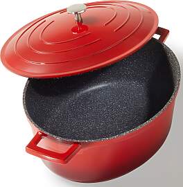 Bräter STONELINE "Gourmet", rot, B:25cm 