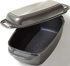 Bräter STONELINE, grau, B:22cm H:10,7cm L:40cm,