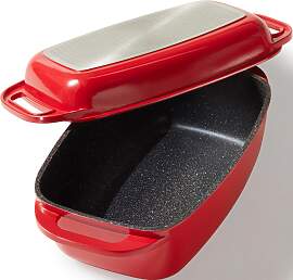 Bräter STONELINE, rot, 5,6 l, Töpfe, Bräter,