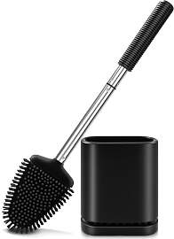 Braoses Flache Toilettenbürste mit Halter,