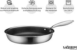 Bratpfanne 24 cm, Edelstahl Hestia Keramik