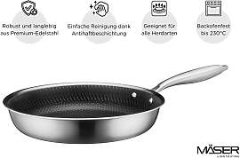 Bratpfanne 32 cm, Edelstahl Hestia Keramik